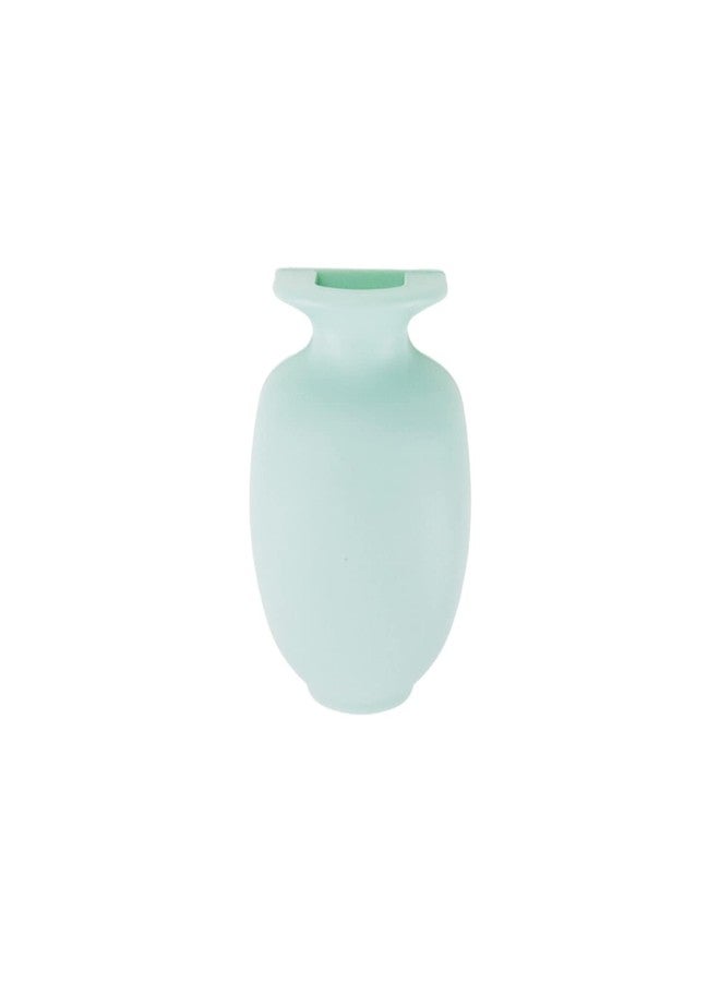 Pastlla 3pcs Wall Mounted Flower Vase Sticky Vase Wall Hanging Resin Flower Vase Hanging Flower Pot with Hook for Fridge Door Office Wedding Bathroom Decoration Green - Image 5